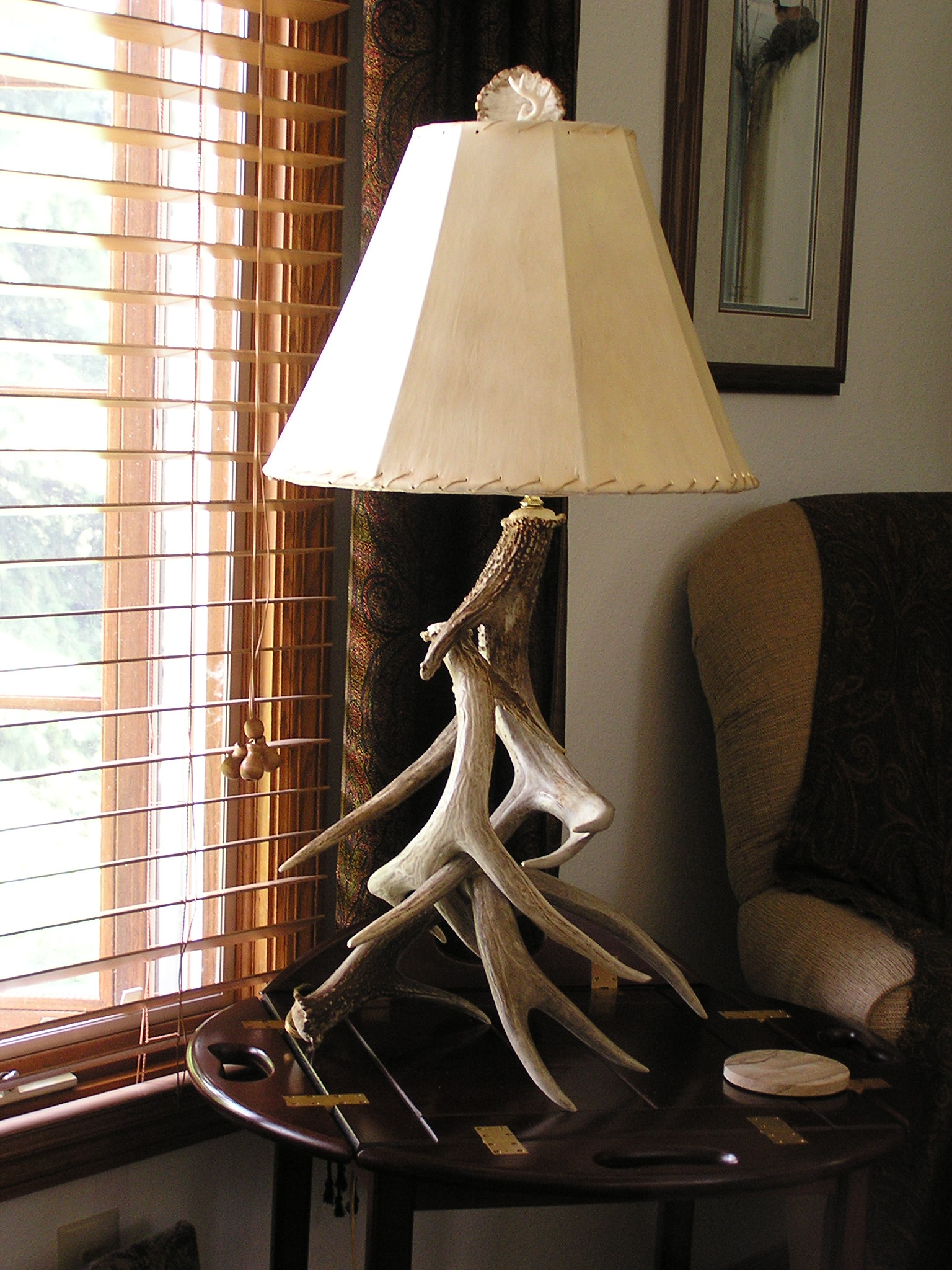 Antler Crafts And Home Furnishings, Elk Antler Table Lamp